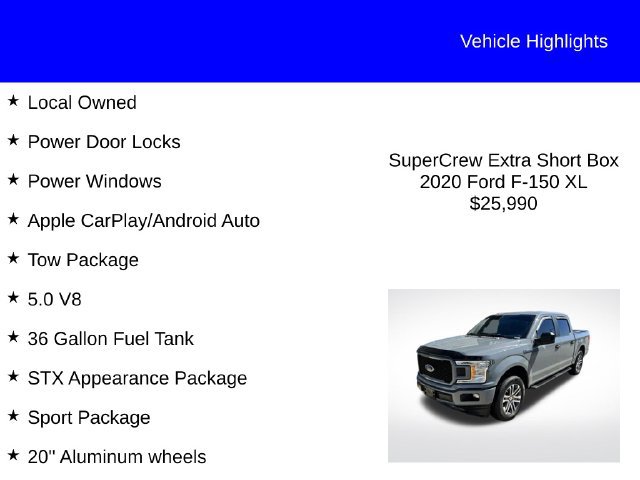 Used 2020 Ford F150 XL w/ Equipment Group 101A Mid RWD image 2