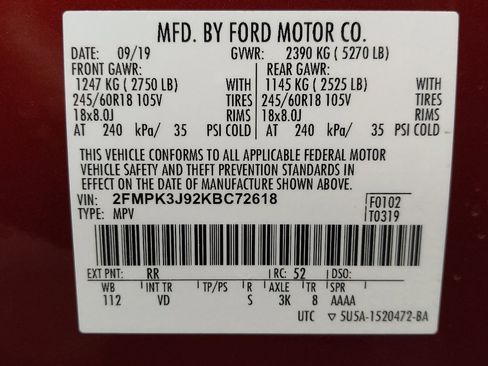Used 2019 Ford Edge SEL w/ Equipment Group 201A FWD image 33