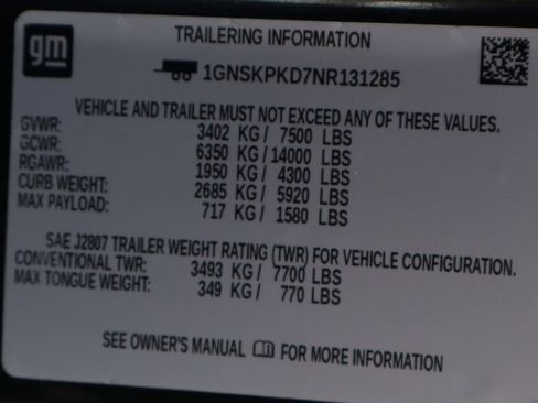 Used 2022 Chevrolet Tahoe Z71 AWD/4WD image 55