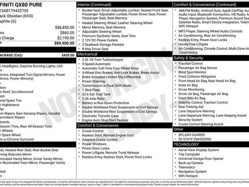 Certified 2026 INFINITI QX80 Pure w/ Cargo Package image 3