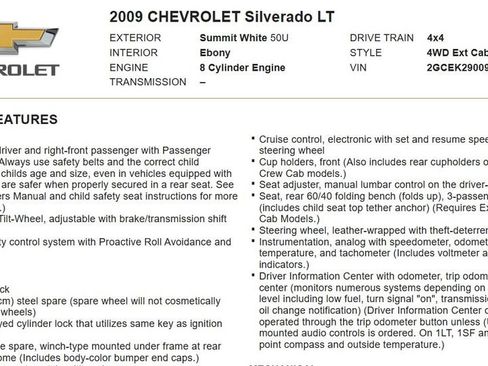 Used 2009 Chevrolet Silverado 1500 LT w/ Power Pack Plus AWD/4WD image 21