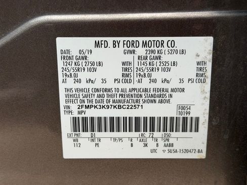 Used 2019 Ford Edge Titanium w/ Equipment Group 301A FWD image 51