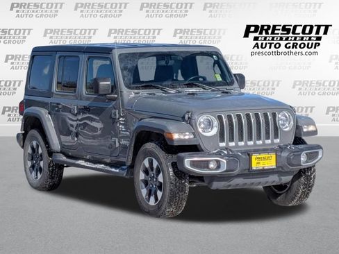 Used 2021 Jeep Wrangler Unlimited Sahara w/ Uconnect 4C Nav & Sound Group AWD/4WD image 1