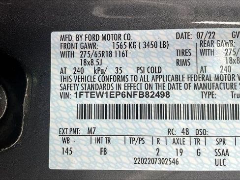 Certified 2022 Ford F150 XLT w/ Equipment Group 301A Mid image 34