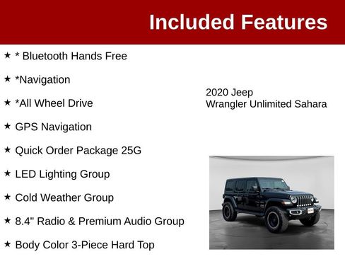 Used 2020 Jeep Wrangler Unlimited Sahara AWD/4WD image 3
