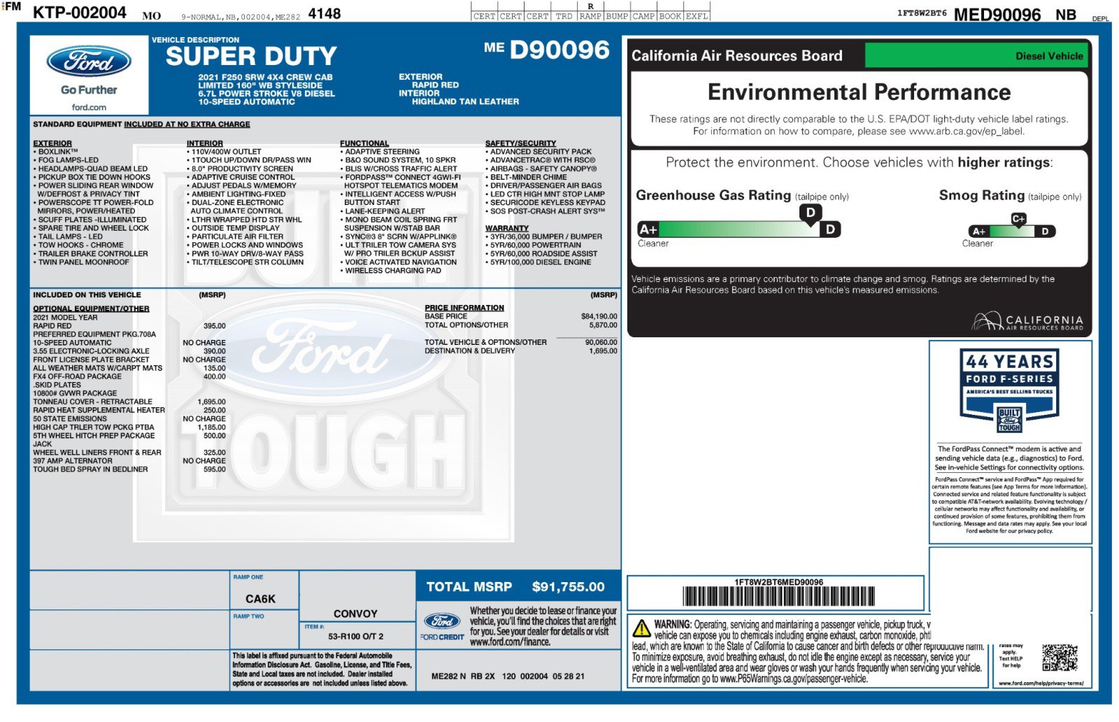 Used 2021 Ford F250 Limited AWD/4WD image 62