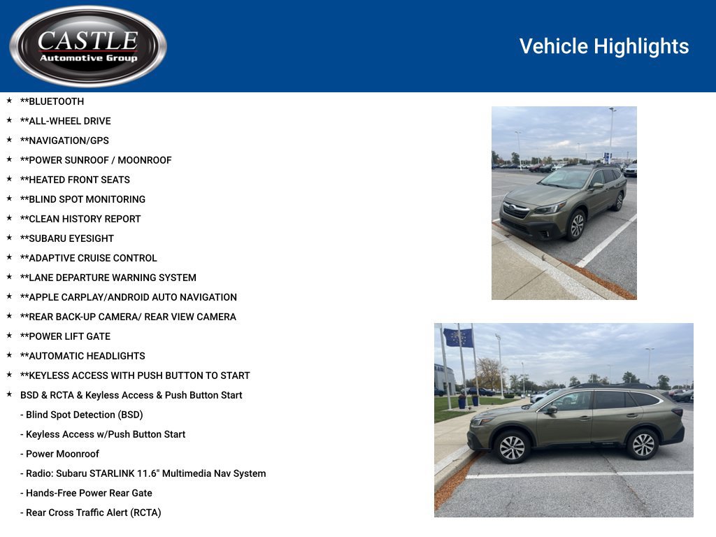 Used 2021 Subaru Outback Premium w/ Popular Package #1 AWD/4WD image 3