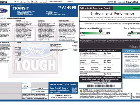 New 2026 Ford Transit 250 148 Medium Roof w/ Load Area Protection Package image 10