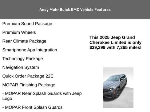 Used 2025 Jeep Grand Cherokee Limited w/ Black Appearance Package AWD/4WD image 12
