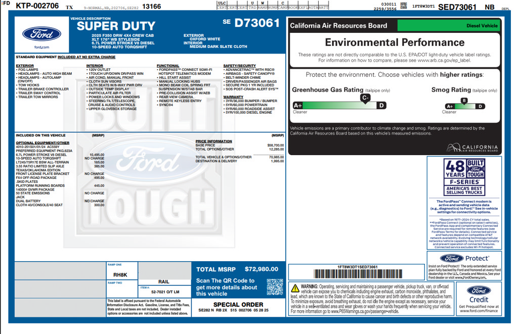 Used 2025 Ford F350 XLT w/ FX4 Off-Road Package AWD/4WD image 4