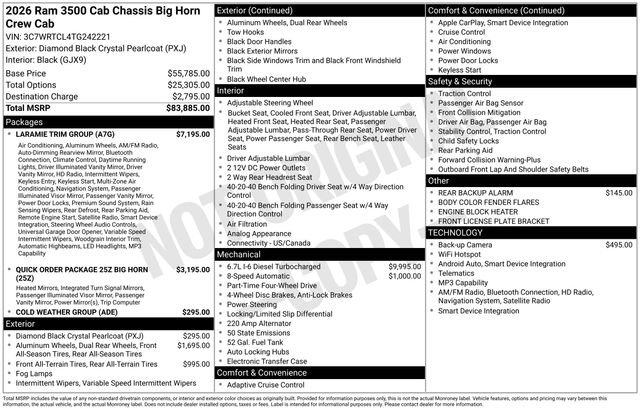 New 2026 RAM 3500 Big Horn w/ Laramie Trim Package AWD/4WD image 38