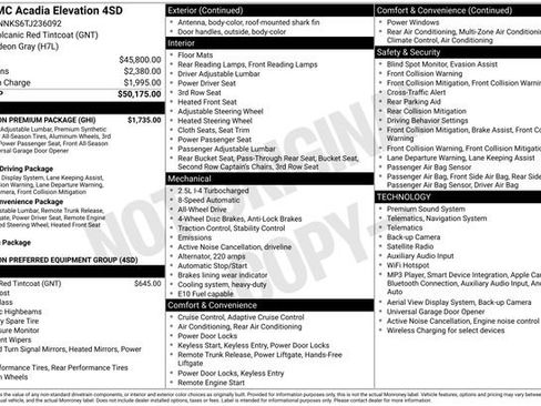 Used 2026 GMC Acadia Elevation w/ Elevation Premium Package AWD/4WD image 43