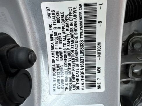 Used 2007 Honda Civic EX image 17