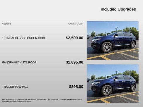 Used 2011 Lincoln MKX AWD w/ 101A Rapid Spec Order Code image 4
