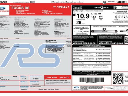 Used 2017 Ford Focus RS AWD/4WD image 6