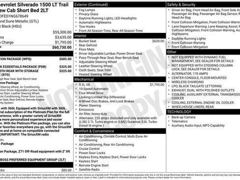 Used 2022 Chevrolet Silverado 1500 LT Trail Boss w/ Protection Package AWD/4WD image 2