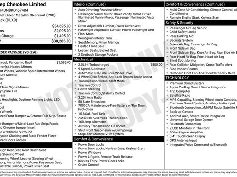 Used 2019 Jeep Cherokee Limited AWD/4WD image 2