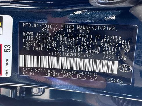 Used 2021 Toyota Camry XSE w/ Navigation Package FWD image 44