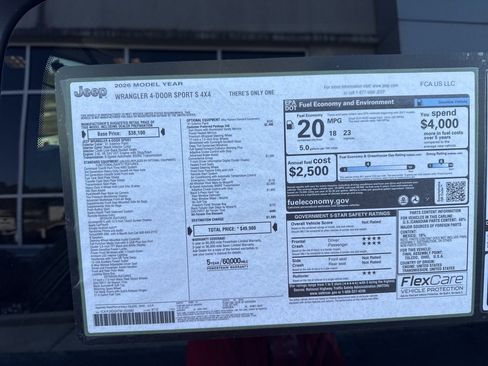 New 2026 Jeep Wrangler Sport S image 41