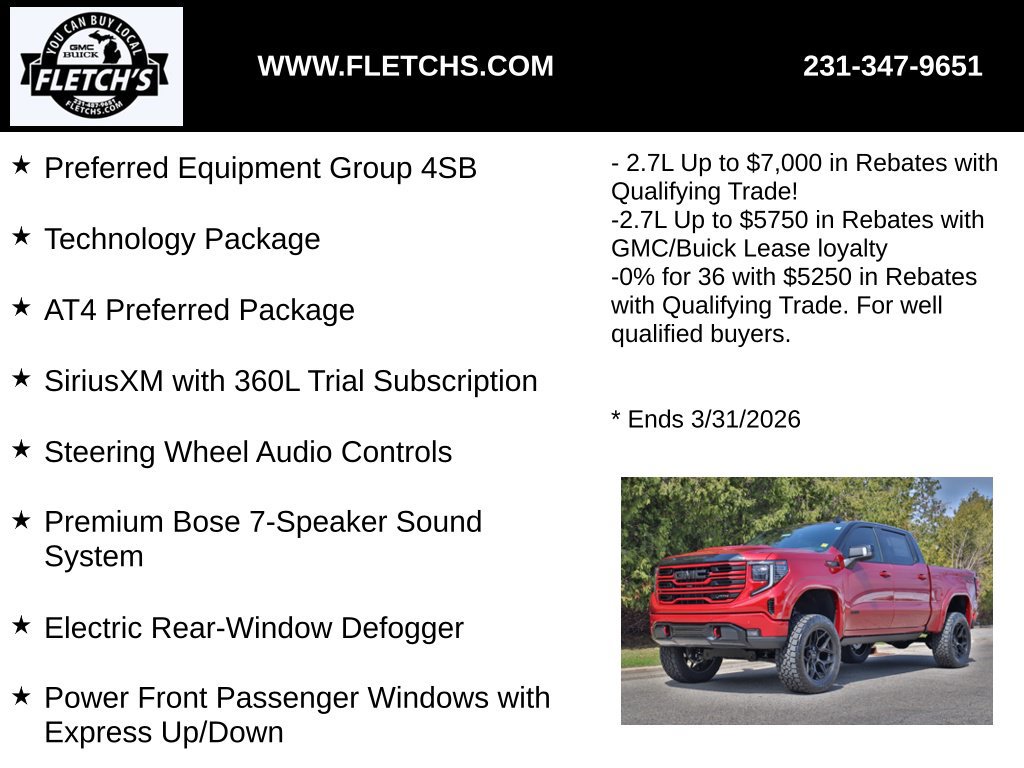 New 2026 GMC Sierra 1500 AT4 w/ Technology Package AWD/4WD image 3