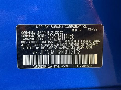 Used 2022 Subaru WRX Premium AWD/4WD image 22