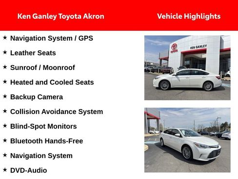 Used 2017 Toyota Avalon Limited w/ All Weather Liner Package image 2