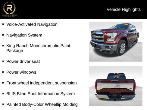 Used 2015 Ford F150 King Ranch w/ Equipment Group 601A Luxury AWD/4WD image 9
