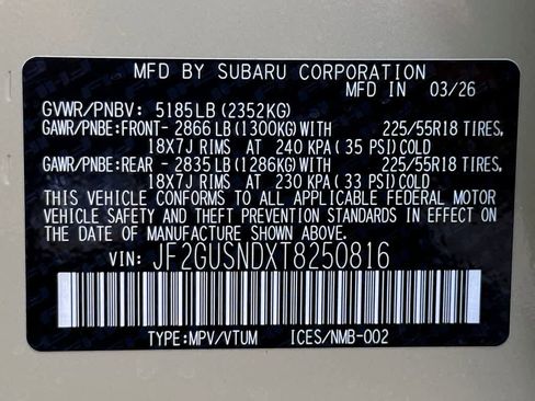 New 2026 Subaru Crosstrek 2.5i Limited AWD/4WD image 22