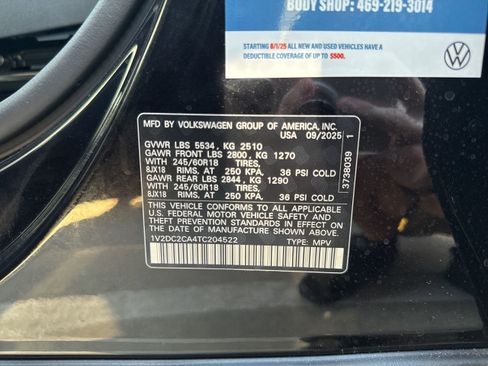 New 2026 Volkswagen Atlas Cross Sport SE image 27