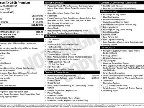 Used 2024 Lexus RX 350h w/ Accessory Package (Z1) AWD/4WD image 4