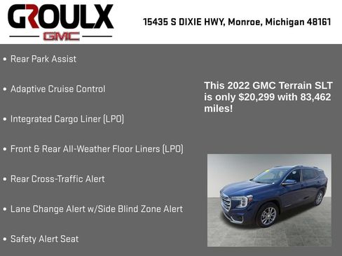 Used 2022 GMC Terrain SLT w/ LPO, Floor Liner Package AWD/4WD image 15