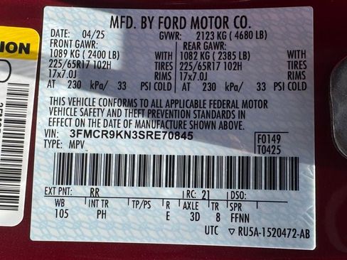 New 2025 Ford Bronco Sport Free Wheeling w/ Convenience Package AWD/4WD image 42