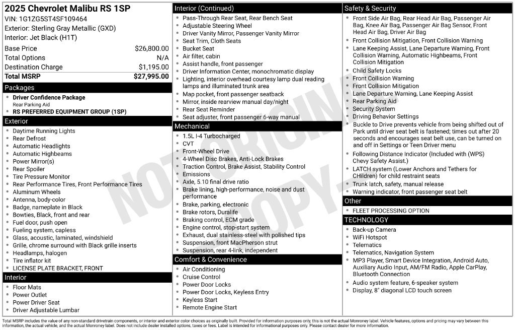 Used 2025 Chevrolet Malibu RS FWD image 5