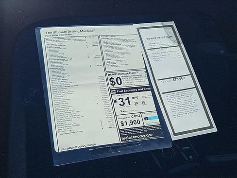 New 2027 BMW 530i w/ M Sport Package RWD image 18