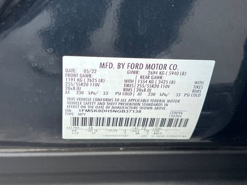 Used 2022 Ford Explorer XLT w/ Equipment Group 202A image 36