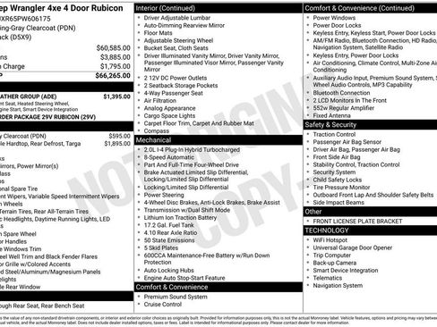 Used 2023 Jeep Wrangler Unlimited Rubicon 4xe w/ Cold Weather Group AWD/4WD image 36