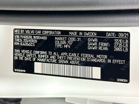 Used 2022 Volvo XC60 B6 Inscription w/ Advanced Package image 31