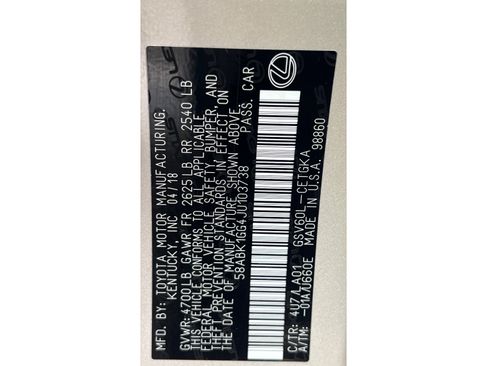 Used 2018 Lexus ES 350 w/ Premier Package image 56