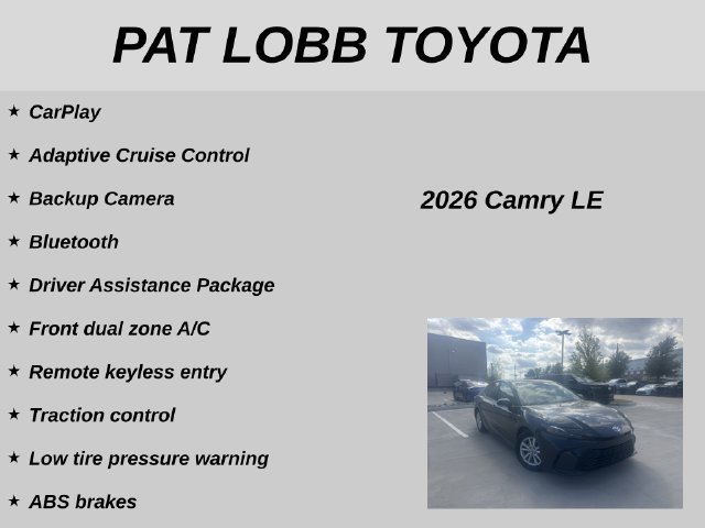 Used 2026 Toyota Camry LE FWD image 15