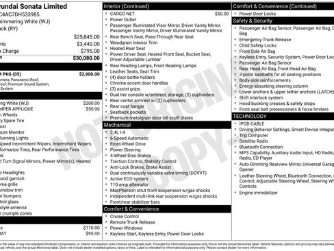 Used 2013 Hyundai Sonata Limited w/ Premium Pkg FWD image 2