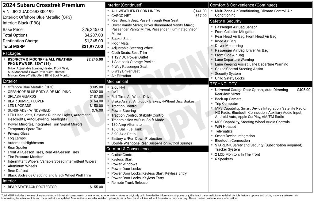 Certified 2024 Subaru Crosstrek 2.0i Premium AWD/4WD image 4