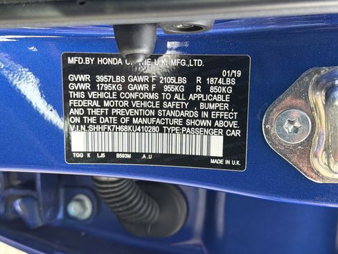 Certified 2019 Honda Civic EX image 23