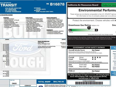 Used 2024 Ford Transit 250 148 Medium Roof w/ Upfitter Package RWD image 9