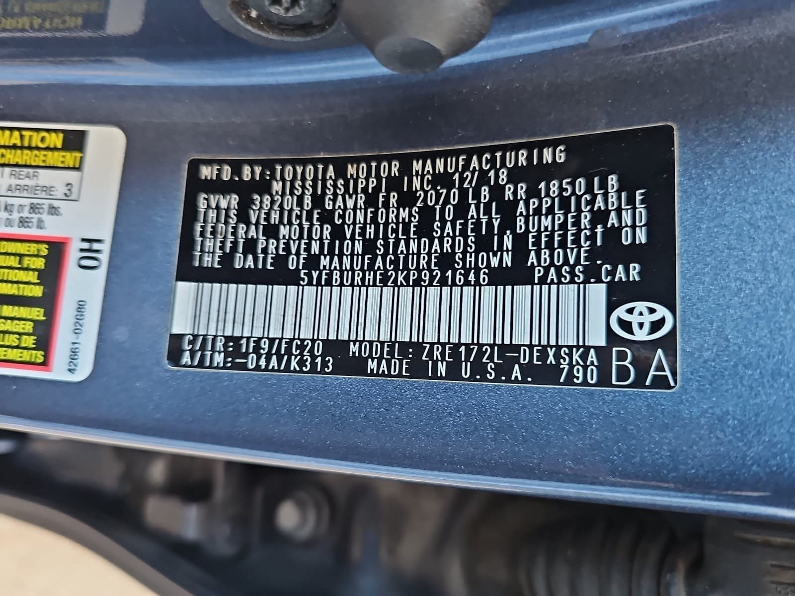 Used 2019 Toyota Corolla SE FWD image 27