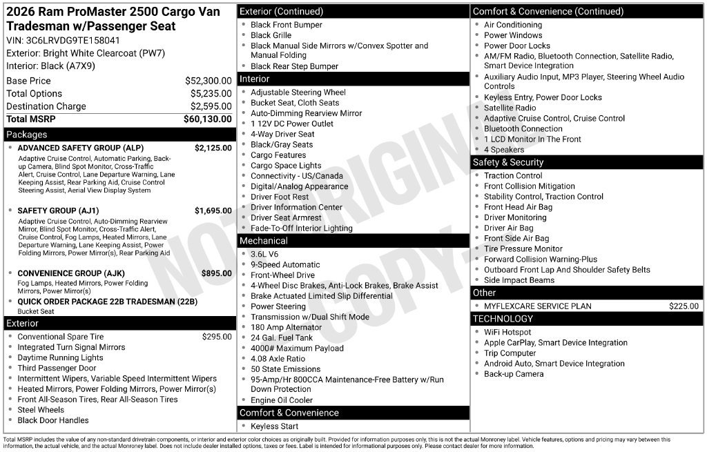 New 2026 RAM ProMaster 2500 w/ Advanced Safety Group FWD image 45