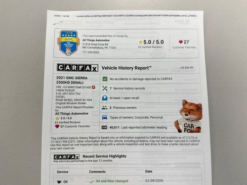 Used 2021 GMC Sierra 2500 Denali w/ Denali Black Diamond Edition image 43