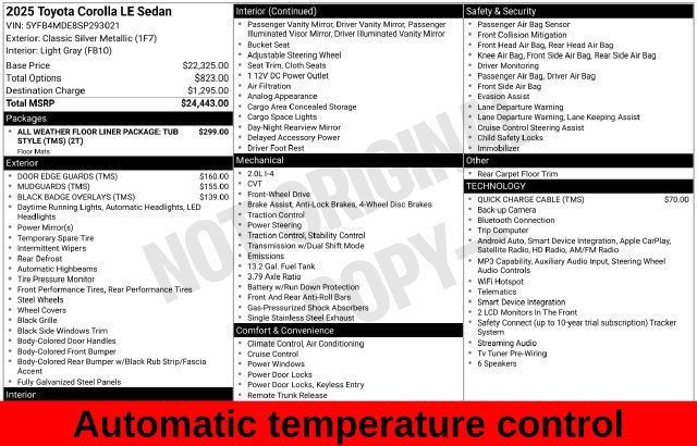 Used 2025 Toyota Corolla LE FWD image 17