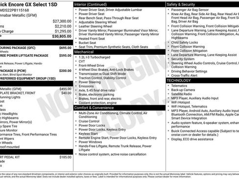 Certified 2023 Buick Encore GX Select w/ Sport Touring Package FWD image 32