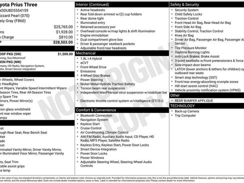 Used 2013 Toyota Prius Three w/ Solar Roof Pkg image 2