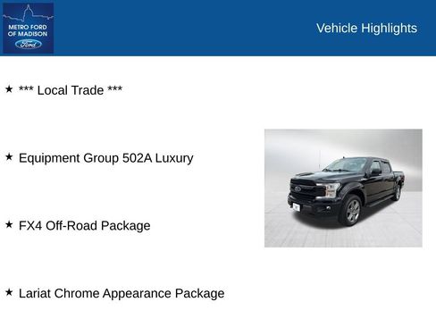 Used 2018 Ford F150 Lariat w/ Equipment Group 502A Luxury AWD/4WD image 2